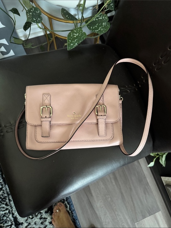 kate spade Handbags - kate spade Dusty Rose Leather Crossbody with Gold Buckles